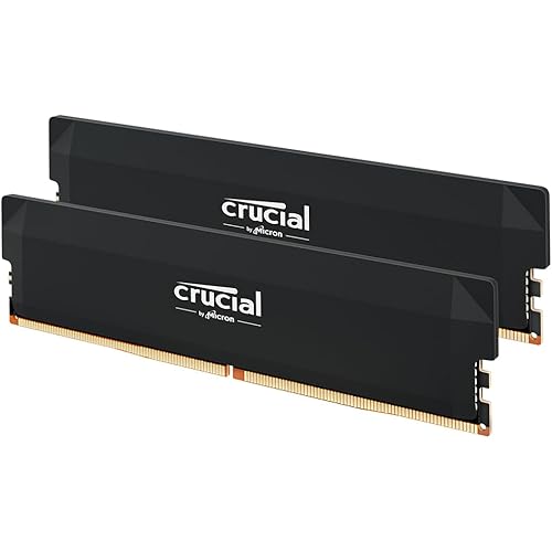 Crucial Pro DDR5 RAM 64GB Kit (2x32GB) 6400MHz CL40, Overclocking Desktop Gaming Memory, Intel XMP 3.0 & AMD Expo Compatible – Black CP2K32G64C40U5B