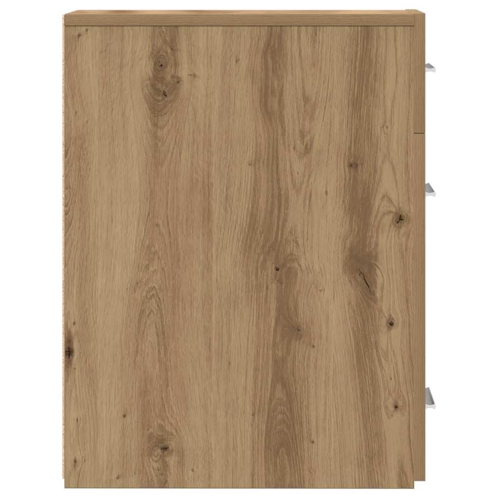 vidaXL Mobile da Farmacia Rovere Artigianale 20 x 45,5 x 60 cm, Mobile da Farmacia Moderno, mobiletto Rettangolare, Legno ingegnerizzato, Soluzione Pratica, Design Minimalista