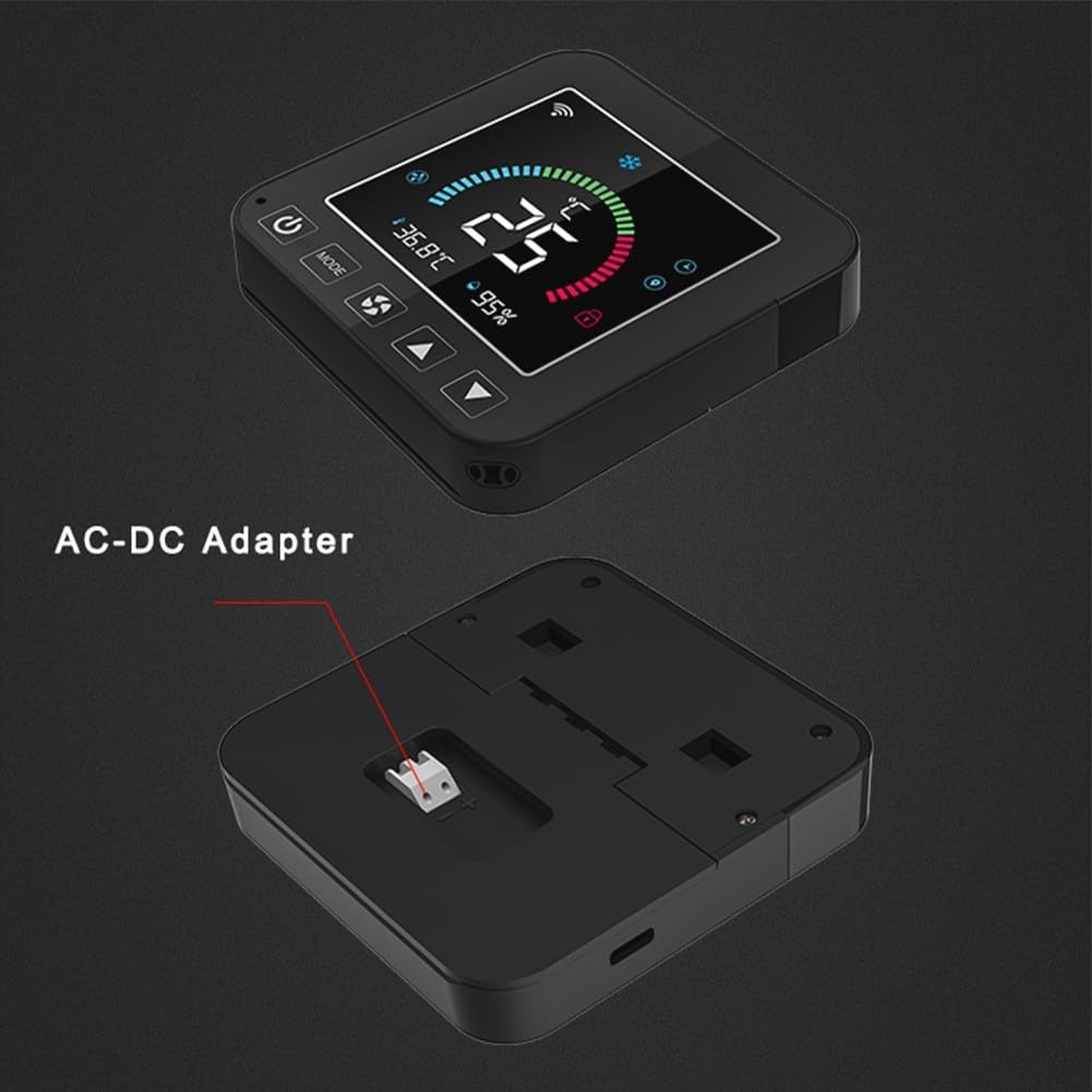 per Tuya, termostato WiFi, controllo intelligente della temperatura, regolazione della temperatura a distanza, display LCD, controllo IR a infrarossi, compatibile con la maggior parte delle marche