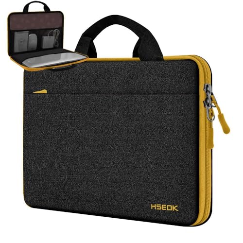 Image of Hseok Laptop Sleeve 13-14 Inch Case Briefcase Compatible with MacBook Neo Pro 14 M5 /M4 /M3 /M2 /M1, All Models 13.3 Mac Air /Pro, XPS 13 14, Most Popular 13 inch-14 inch Notebooks,B01YL01