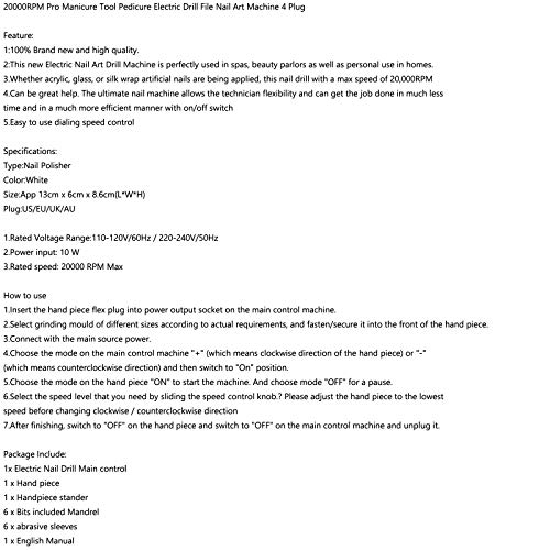 BOLT BEE Electric Nail File Drill Manicure Machine Art Acrylic Pedicure Tool Bits Set Kit - Image 7