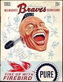 Vince Lloyd Ron Santo Lou Boudreau JSA Signed by 4 1965 Cubs vs Braves Program - Autographed MLB Magazines