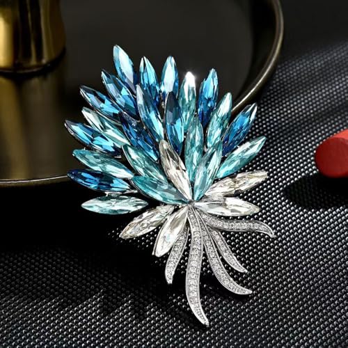 Image of Dainty Brooch Pin for Women, Rhinestone Scarf Shawl Costume Brooches and Pins Flower Boutonniere Hat Bag Suit Dress Accessories Pearl Brooches Lapel Pins