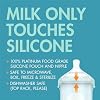 Boon Nursh Bottles - Silicone Baby Bottles Help Ease Colic Symptoms - Formula and Breast Milk Only Touch Food-Grade Silicone - Medium Flow - 8 Oz - Blue
