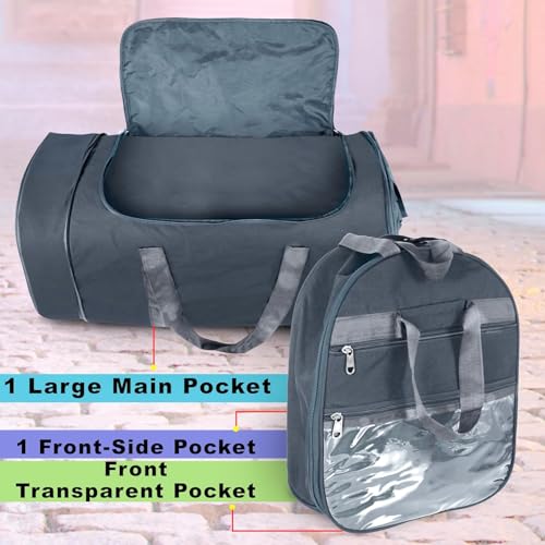 NISUN Nylon 83 Cm Extra Large Travel Duffle Bag, Luggage Bag Covertible Trolley Duffel Storage Bag with 2 Wheels & Pull Handle - (Grey, 83x36cm) 4 51EJtw8RMeL