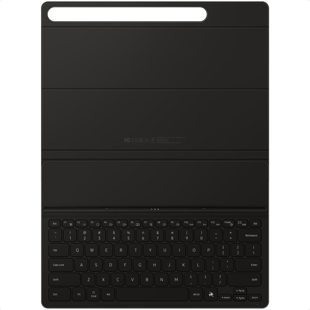 Samsung Funda para Galaxy Tab S10+, Tab S9+, Tab S9 FE+ con Teclado QWERTY y botón AI, Funda de una Sola Pieza, Color Negro