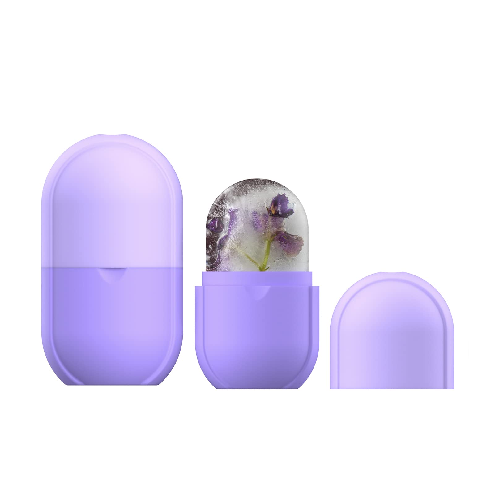 DISXKAERCoolnice mini ice cube roller - Silicone skin care ice roller for face & eye puffiness relief beauty gua sha facial tools massage ice mold cryo cube ice roller best women’s gift (PURPLE)