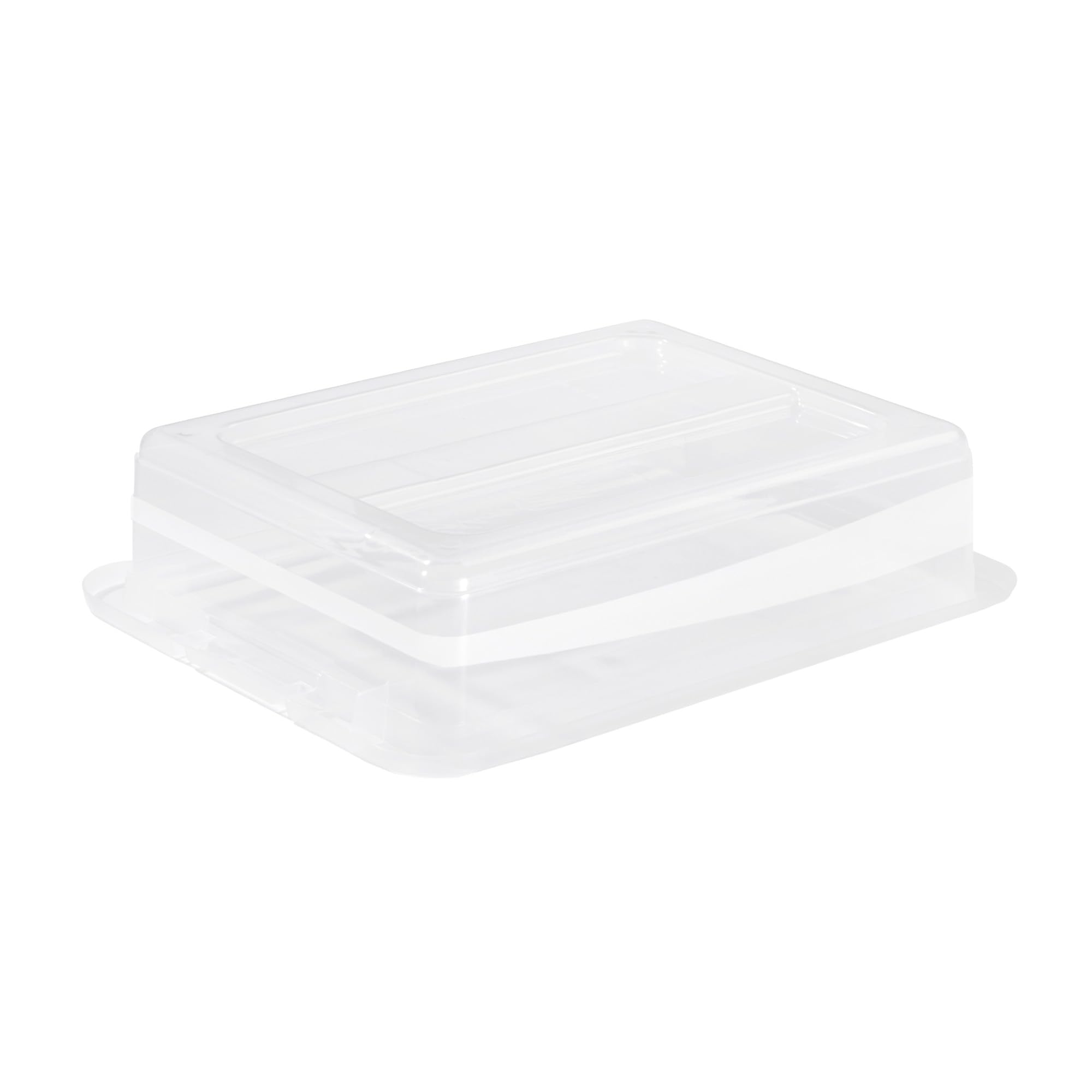 keeeper cornelia 3x Aufbewahrungsbox mit Deckel und Schiebeverschluss, 39,5 x 29,5 x 9,5 cm, 7 l, Transparent