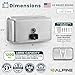 Alpine Commercial Wall-Mounted Soap Dispenser – Stainless Steel, Liquid, Manual Pump, ADA Compliant, 1200ml for High-Traffic Bathrooms (Horizontal)