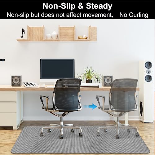 Unterlage Schreibtischstuhl, 90x120cm Bürostuhl Unterlage, Bodenschutzmatte Bürostuhl, Schreibtischstuhl Unterlage, Kratzfest Bodenmatte Stuhlunterlage,Bodenschutzmatte für Hartböden Laminat Parkett
