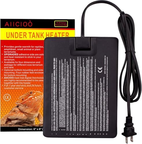 Aiicioo Reptile Heating Pad - Hermit Crab Heater Heat Mat for Rep...