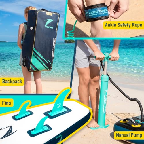 Image of 11'6 inch Inflatable Stand Up Paddle Boards, Premium SUP Accessories, Non-Slip Comfort Deck for Youth & Adults