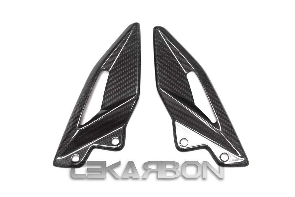 TEKARBONReplacement for Heel Plates, Triumph Street Triple 765 RS 2017-2019, Carbon Fiber, 2x2 twill weave