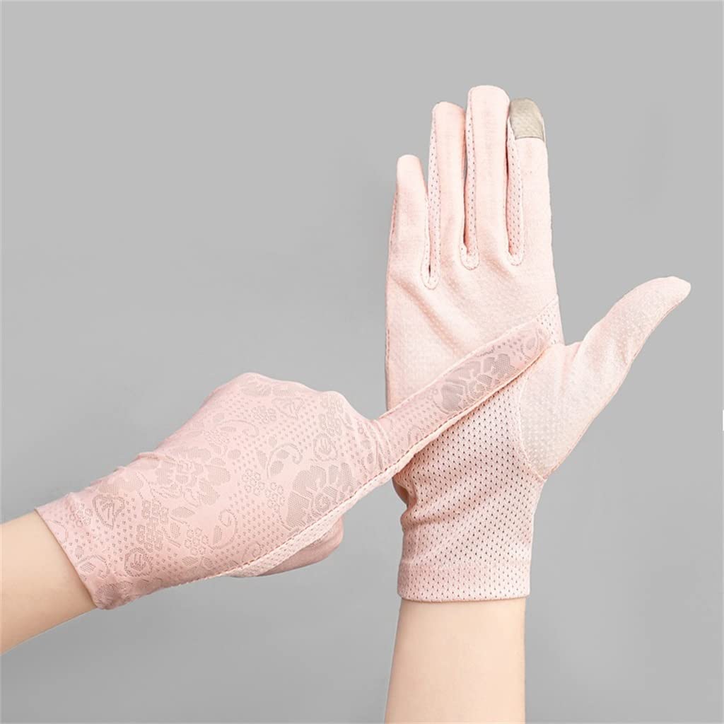 Gloves Ladies Thin Ice Silk Cool Feeling Driving Riding Elastic Touch Screen Breathable