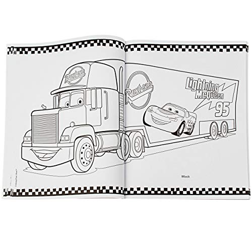 128 Seiten großes XXL Malbuch - A4 - Disney Cars - Auto - Lightning McQueen - mit vielen Sticker & Aufkleber - Dickes… – Bild 8
