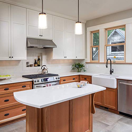 Xinbei Lighting Pendant Lighting Modern 1 Light Mini Pendant Light With Dual Glass In Dark Bronze, Adjustable Hanging Ceiling Light For Kitchen & Living Room Xb-P1195-Db #TOP6