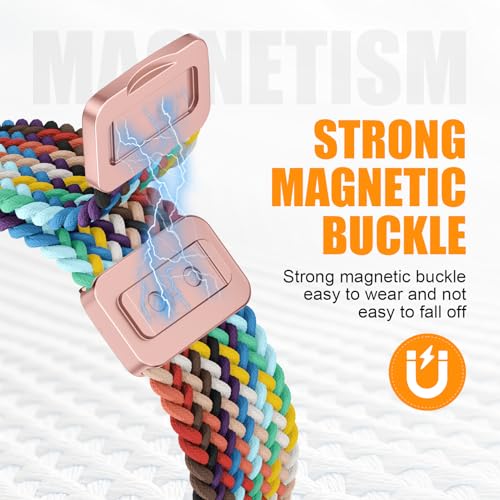 Image of BXUXOHS Magnetic Nylon Bands for Samsung Galaxy Watch 8 Band /Galaxy Watch 8 Classic,Braided Elastic Fabric No Gap Sport Strap for Galaxy Watch 8 /8 Classic 40mm 44mm 46mm men /women