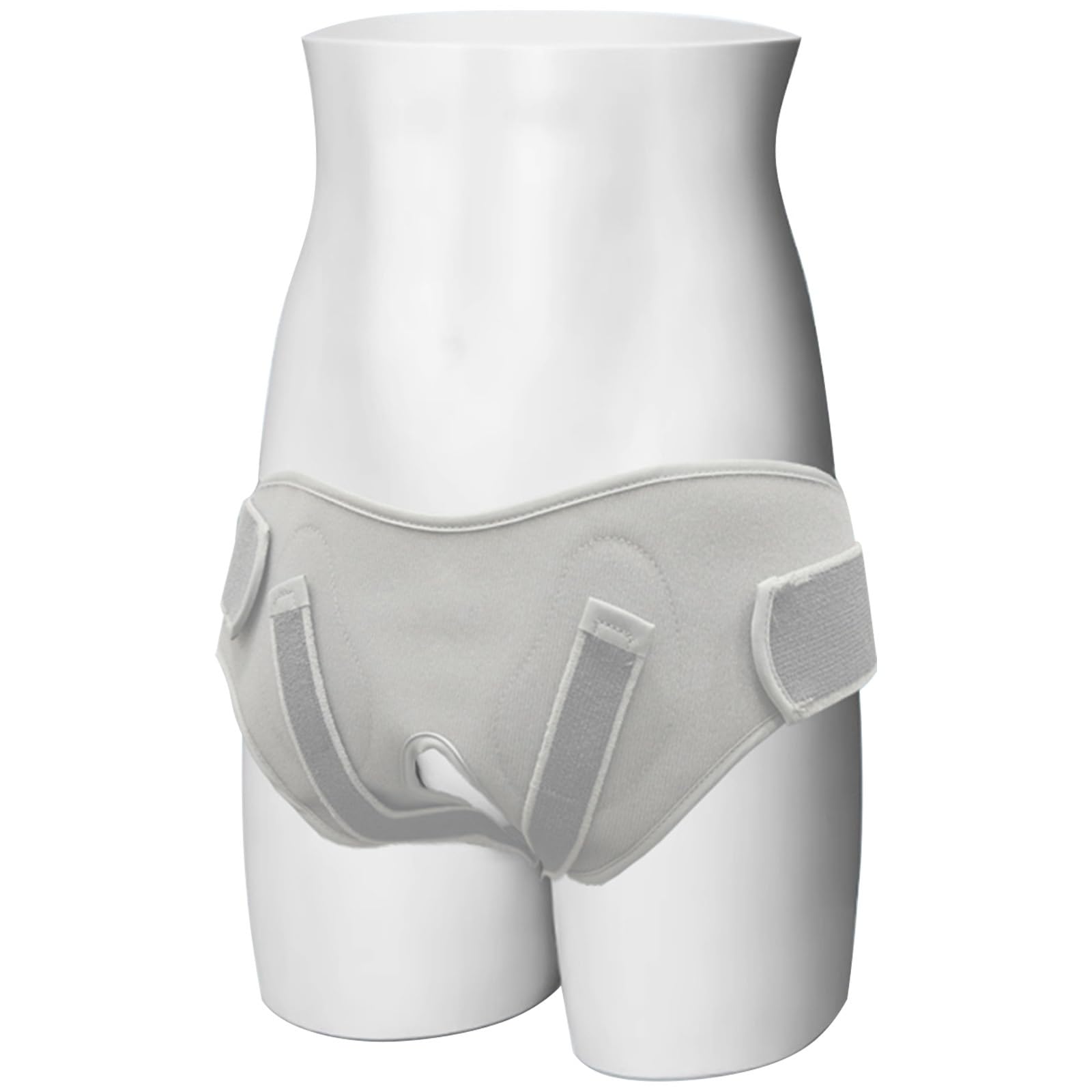 Mutande per Ernia Inguinale Uomo e Donne, Cintura per Ernia Inguinale Singola/Doppia, Supporto Scrotale con 2 Cuscinetti di Compressione(Large)