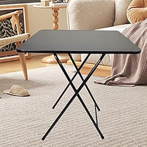 Generisch Tragbarer quadratischer Klapptisch 60x60x70 cm – Edelstahl Campingtisch, Balkontisch klappbar, wetterfest Faltbarer Gartentisch, Kleiner Esstisch für Balkon, Garten oder Küche