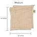 Reusable Organic Cotton Mesh Produce Bags - 100% Cotton, Durable, Double Stitched, Washable with Tare Weight & Drawstring - Mesh Bags for Grocery Shopping, Vegetables & Fruits | 6 Sizes (2L, 2M, 2S)