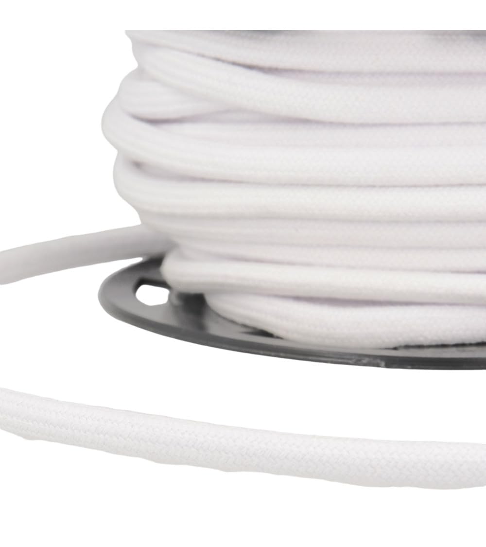 Bobine 20m Cordon Coton Blanc 8mm
