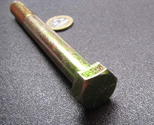 Grade 8 Zinc Yellow Steel Bolts RH PT 9/16"-18 x 5.00 Length 5 pcs