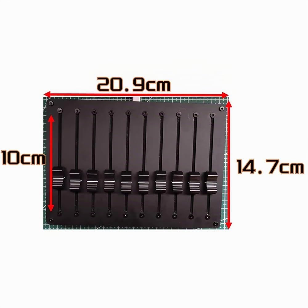 Toplionace Fader Controlador Midi de 10 Canales: Mensajes CC Personalizables, Interfaz USB/Tipo C para Software Daw