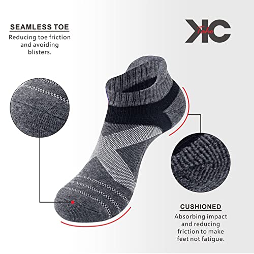 Image of Athletic Ankle Socks for Men & Women, Cushioned Compression Arch Support Socks For Running, Golf & Sports (4 Pairs)