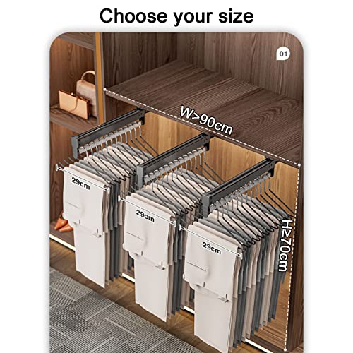Rail à vêtements extensible de 60 cm pour placard optimisé LWX - 4