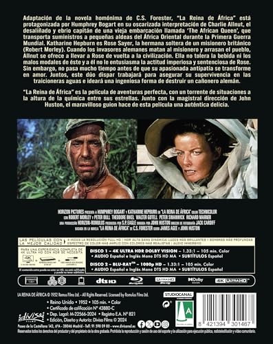 Miniatura 2 de La Reina de Africa (The African Queen) (1951) (John Huston) (4K UHD + Blu-ray)