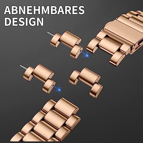 Bracelet No Gap Mastten en acier inoxydable avec boucle déployante de sécurité