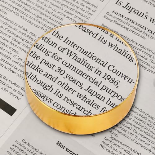 5X Paperweight Mirror Round Shape Hd Dome Genuine Glass Paperweight Map and Reading Aid (No Handle)