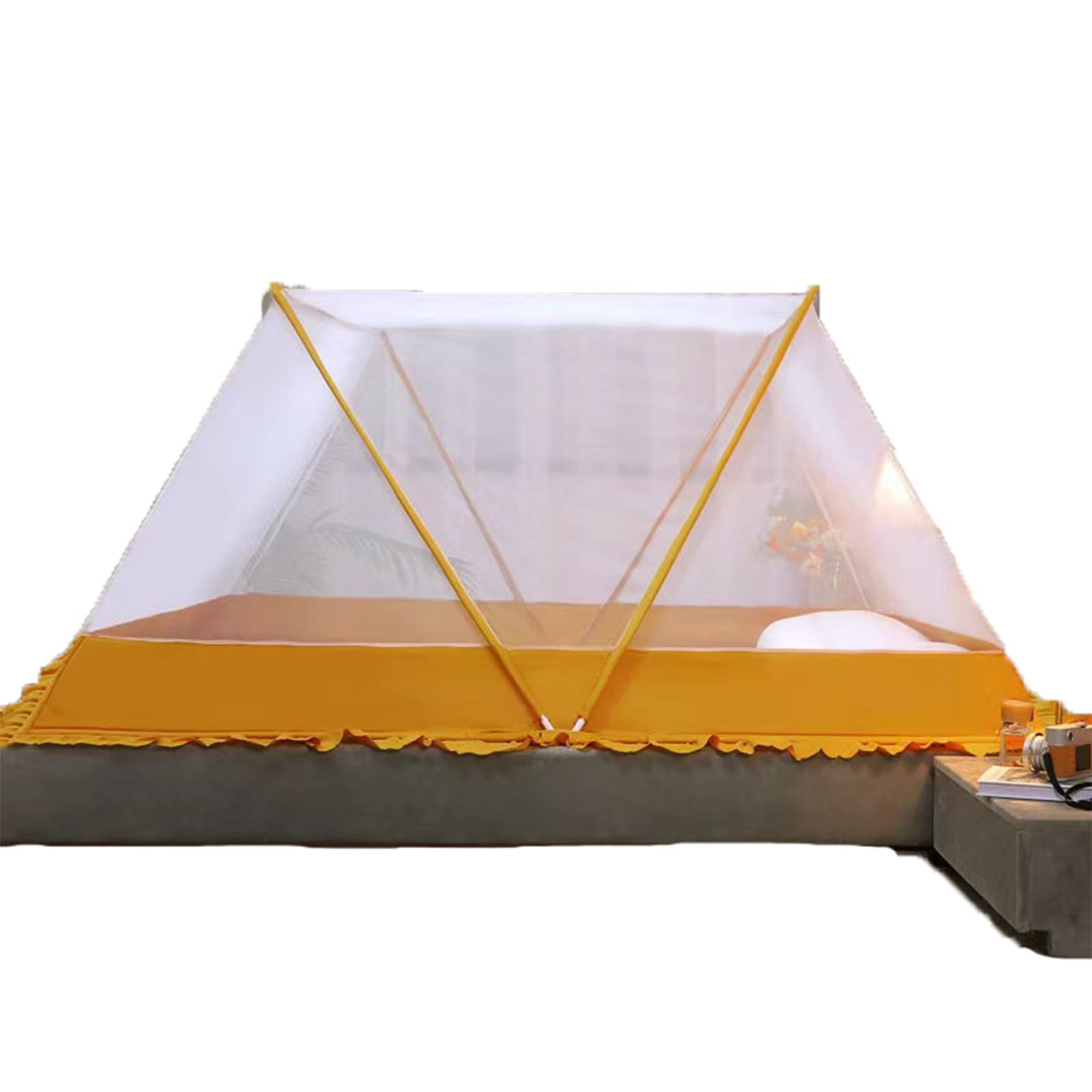 GJMSSMY Foldable Mosquito Net,4 Corner Bed Canopy Bed Canopy Bed Tents Bedroom Decoration Accessories Decor Canopy Easy to DiKMYDntle Canopy Tent,C,100 * 190 * 80CM