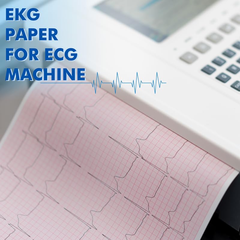 Image of OTICA ECG Thermal Paper Roll (50mm x 20mtr With Indicator) |Pack Of 10 Roll Thermal ECG Graph Paper Roll | Compatible with Standard Single /3 Channel ECG Machines