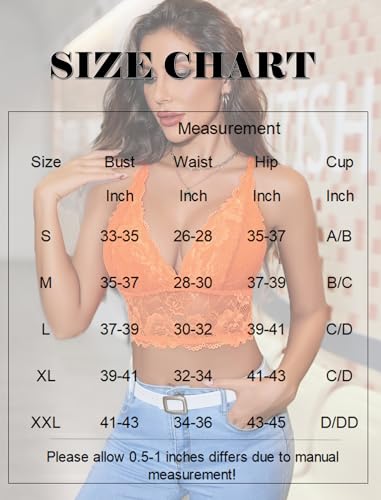 Image of Avidlove Bralettes for Women Lace Wireless Bra V Neck Racerback Crop Top Adjustable Lingerie No Padded