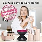 Alyfini Electric Makeup Brush Cleaner Machine, Powerful Friction Removes Residue on Make up Brushes Set/Sponge/Powder Puffs, Efficient Cleaning, Portable Spinning Washer, Save Cleanser & Shampoo - Image 2