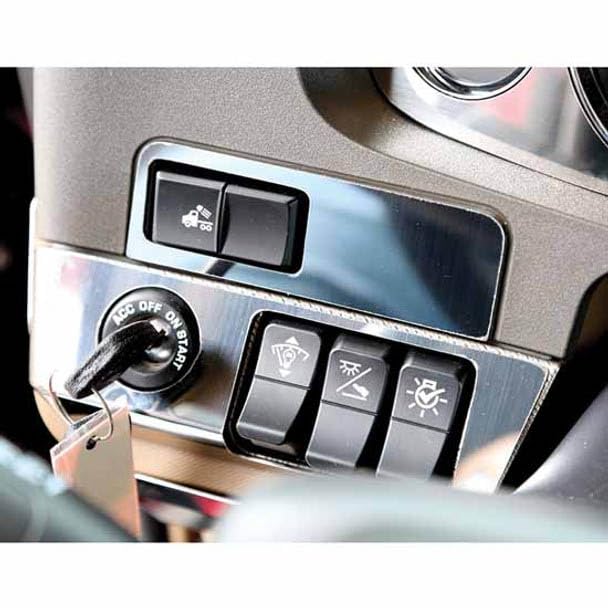 Replacement for Kenworth T680 Year 2020 Stainless Steel Trim Ignition Switch ON Lower Dash by Technical Precision