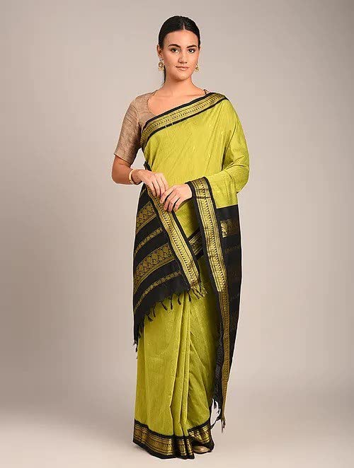 Image of Flosive Women's Kanjivaram Silk Saree With Handloom Weaving Work With Blouse Piece