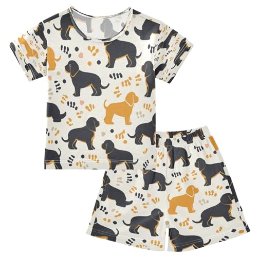 Dog(5) Kids Pjs Set Boys Girls Summer Short-Sleeve Sleepwear Pajamas 2PCS