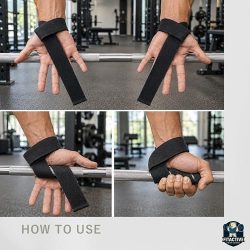 Generic FITACTIVE Weight Lifting Straps 22 Inch Black - Image 6