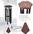 Wind Chimes Outdoor Deep Tone, Wind Chime Outdoor Sympathy Wind-Chime with 6 Tuned Tubes, Elegant Chime for Garden Patio Black Windchimes