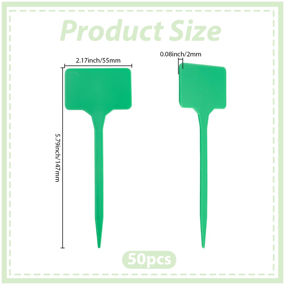 50 étiquette Grande Taille pour Plantes Marqueur de Jardin en Plastique Étanche en Forme de T pour Semis Fleurs Légumes Fruits Herbes Aromatiques Pépinière Jardinage Extérieur Semis.