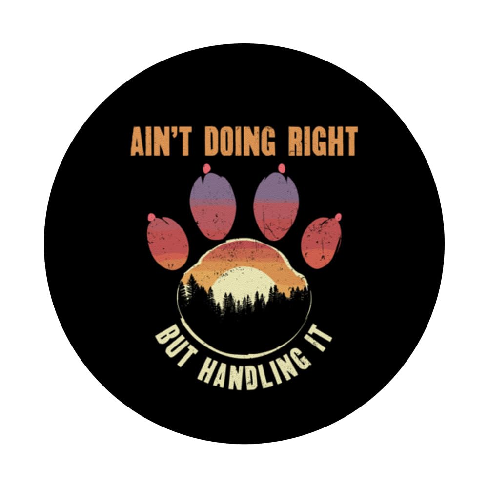 ADR Ain't Doing Right But Handling It - Veterinarian Vet Dog PopSockets Adhesive PopGrip, Black - Image 3