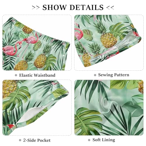 Pink Flamingos D Short Pajama Pants Bottoms Soft Sleepwear with Pockets3