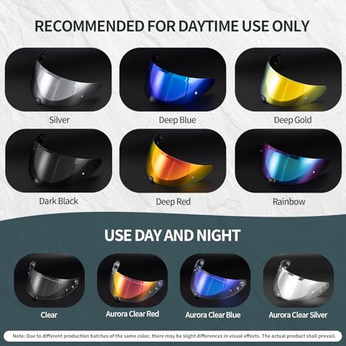 Image of PSLER Shatterproof Helmet Visor for i10 HJ-31 i70,Deep Gold Red