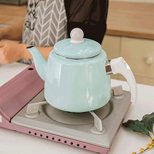 LIUBINGER Tetera Acero Agua Azul Camping Caldera de Acero Silbato Mini Caldera Cocina de Gas Inicio Abrir Fuego de Gas… - Imagen 8