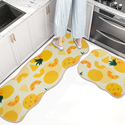 Image of HomeCloud Rubber 6mm Fruit Printed Thick Anti Slip, Washable, Big Size, Printed, Designer Folding Kitchen Mat for Floor Home Bedroom -, Standard Size (40 x 120 cm 40 x 60 cm)