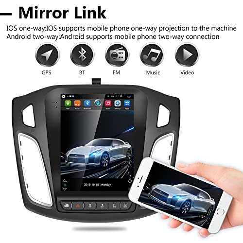 Para Ford Focus 2012-2018 Android Rádio Estéreo de Carro 9,7 polegadas HD Capactive Touchscreen Supo
