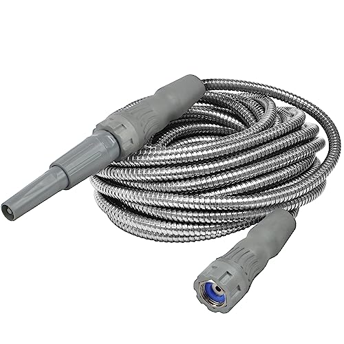 Bernini Metal Garden Hose Lite (Grey, 75'), Gray