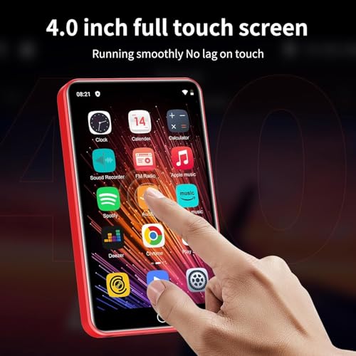 Image of 144GB MP3 Player with Bluetooth and WiFi, 4 inch Full Color Touch Screen MP4 Music Player with Spotify,Pandora,YouTube, Android MP4 Music Player for Kids up to 1TB